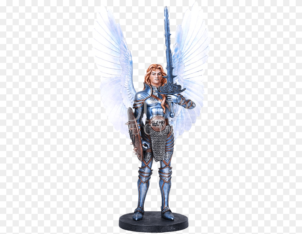 St Michael Warrior Angel Statue, Adult, Female, Person, Woman Png Image