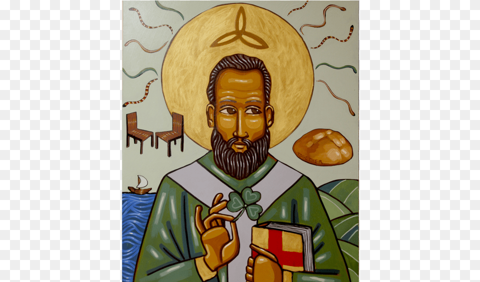 St Patrick Illustration, Painting, Art, Altar, Prayer Png Image