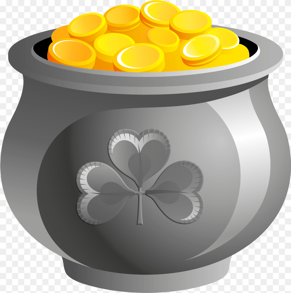 St Patrick Pot Of Gold With Coins Picture Insect, Jar, Pottery, Plant, Potted Plant Png