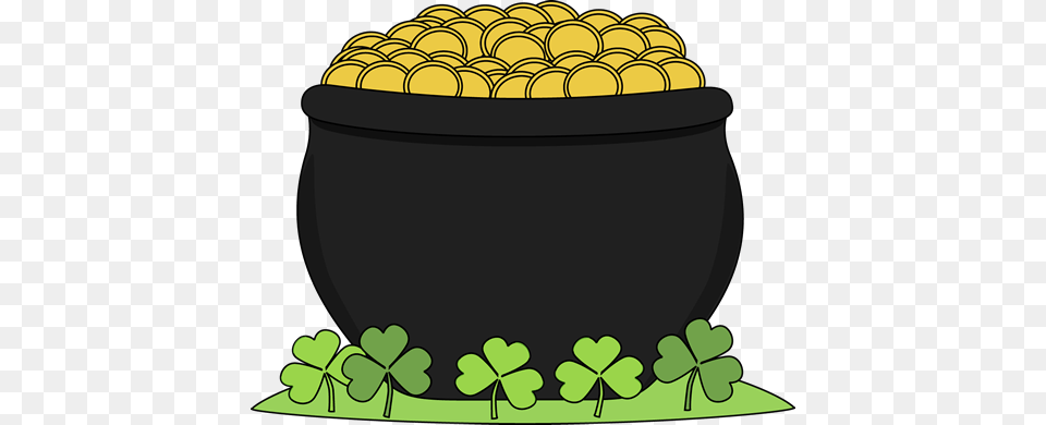 St Patricks Day Clip Art Pot Of Gold, Corn, Food, Grain, Plant Png Image