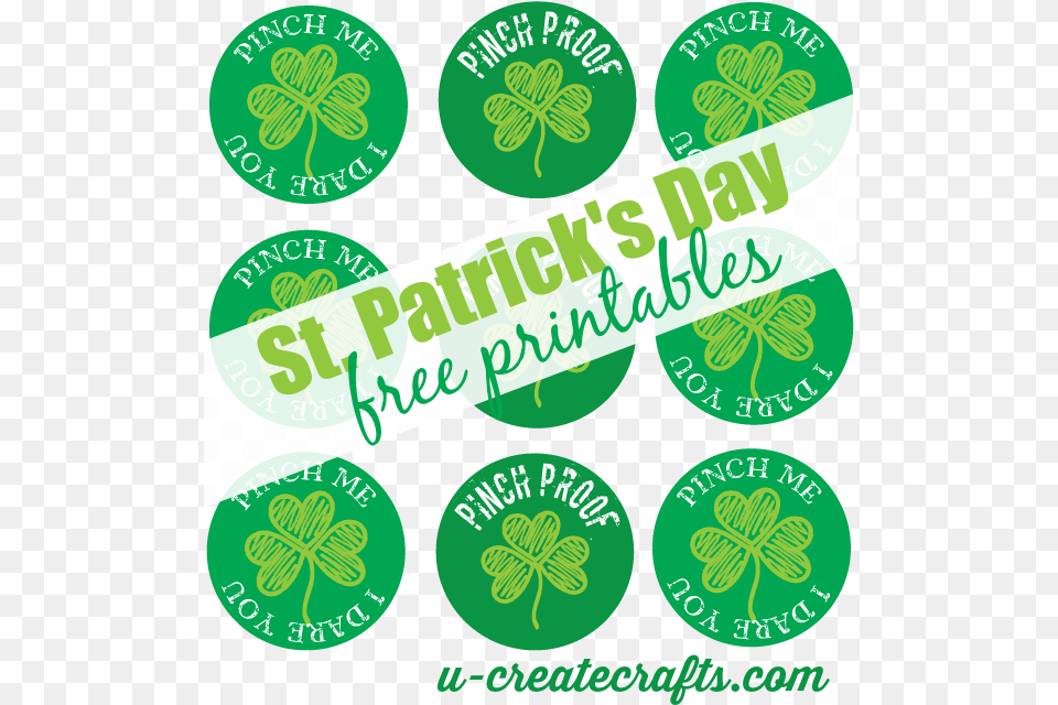 St Patricks Day Craft With Free Printable Saint Day Pin, Green, Logo Png Image
