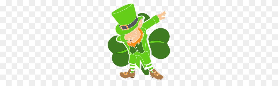St Patricks Day Dabbing Leprechaun, Green, Clothing, Hat, Baby Png Image