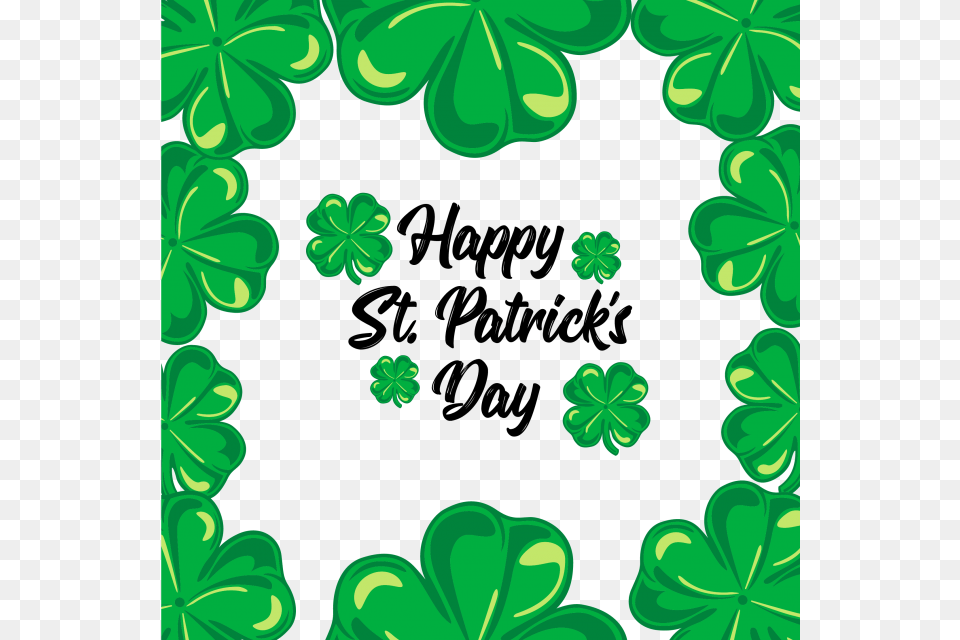 St Patricks Day Four Leaf Clover, Art, Floral Design, Graphics, Green Free Png