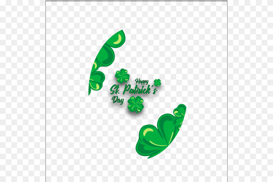 St Patricks Day Four Leaf Clover, Green Png Image