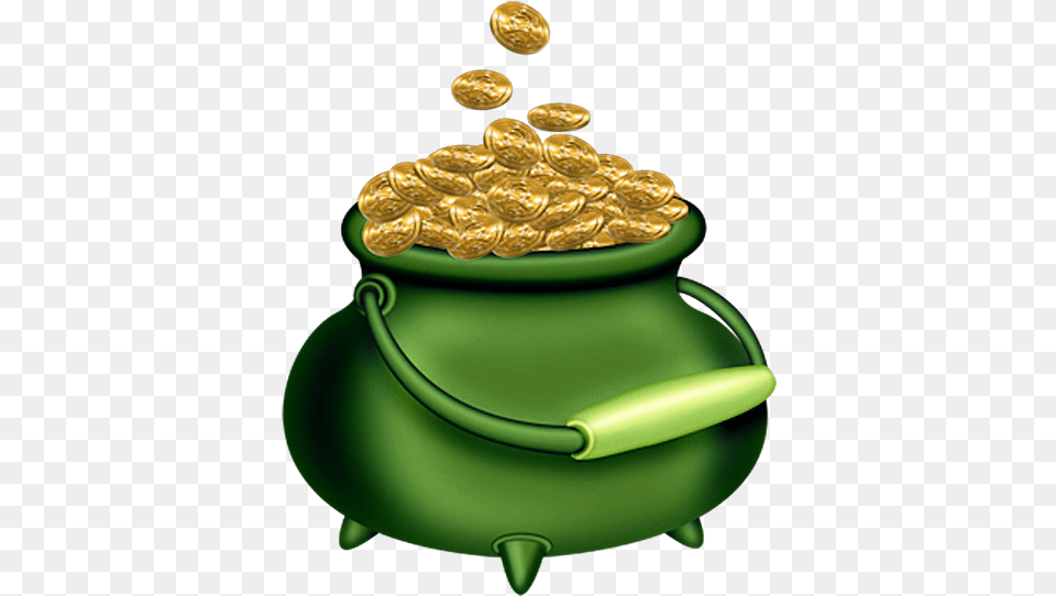 St Patricks Day Green Pot Of Gold Pot Of Gold, Treasure, Jar, Accessories, Jewelry Free Transparent Png