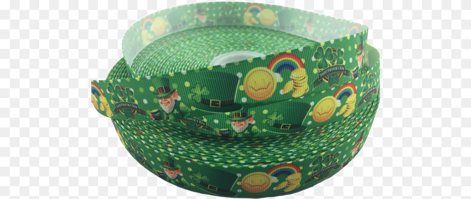 St Patricks Day Grosgrain Ribbons Storage Basket Png Image