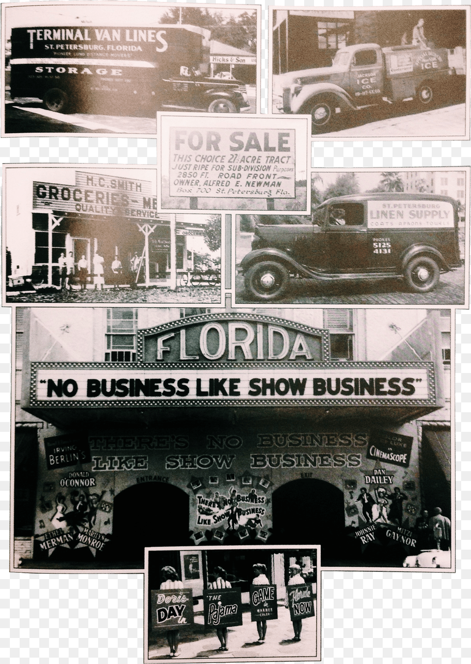 St Petersburg Florida Antique Car, Advertisement, Art, Collage, Poster Png