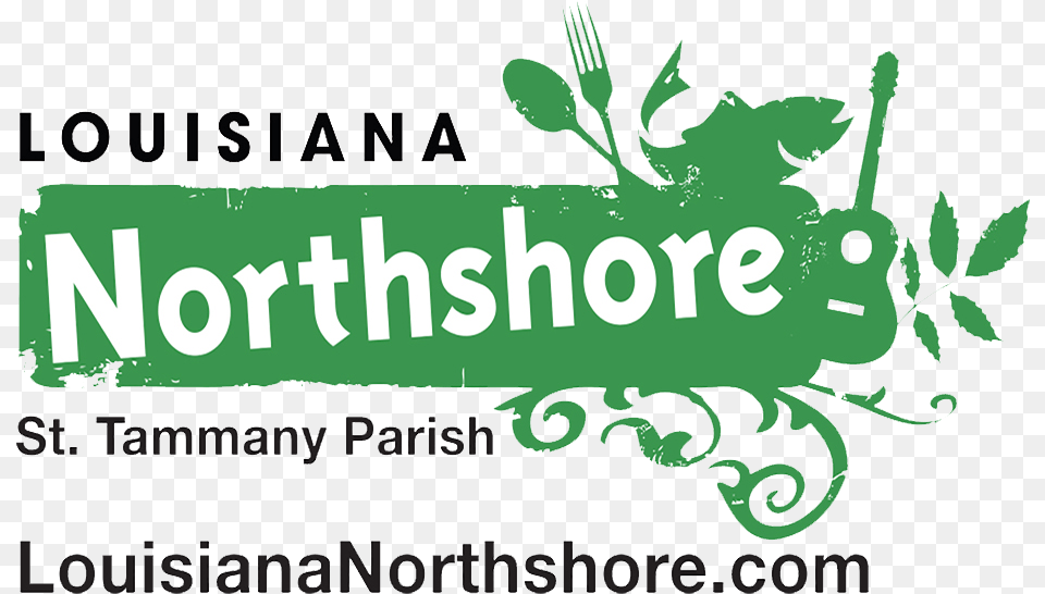 St Tammany Louisiana Northshore Calligraphy, Green, Art, Graphics, Floral Design Png Image