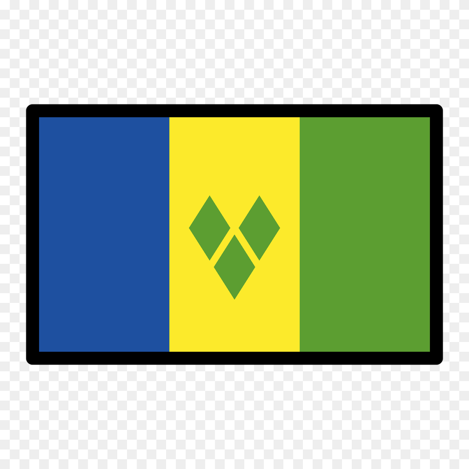 St Vincent Amp Grenadines Flag Emoji Clipart, Blackboard, Electronics, Screen Free Png Download