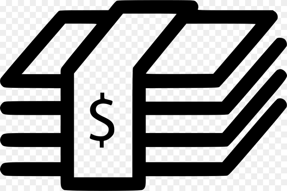 Stack Bills Cash Svg Icon Free Download Money, Symbol, Number, Text, Device Png Image