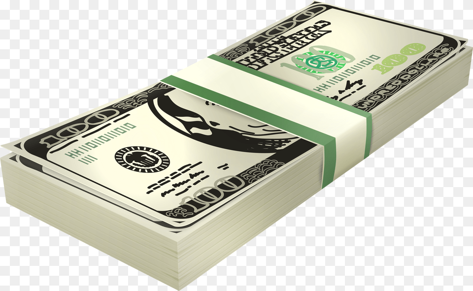 Stack Of 100 Us Dollar Banknotes Clipart Money Dollar Clip Art Transparent, Green, Symbol Png Image