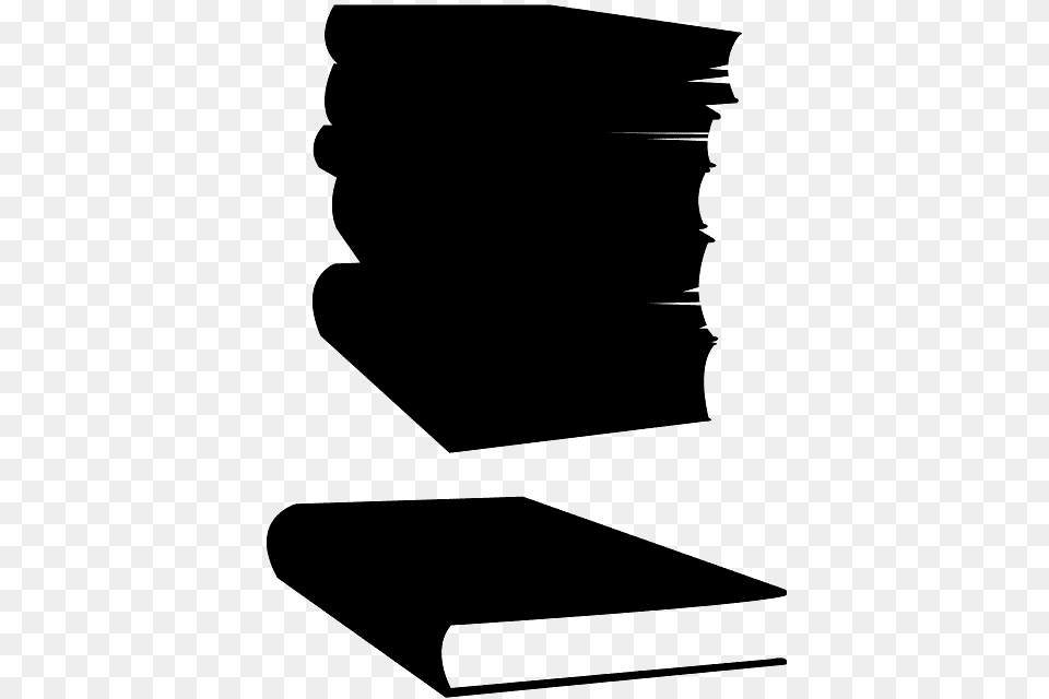 Stack Of Books Silhouette, Book, Publication, Text Free Transparent Png