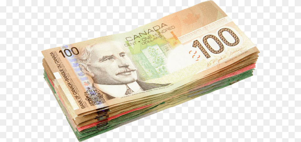 Stack Of Canadian Cash Download Canadian Money Down The Drain, Adult, Male, Man, Person Png