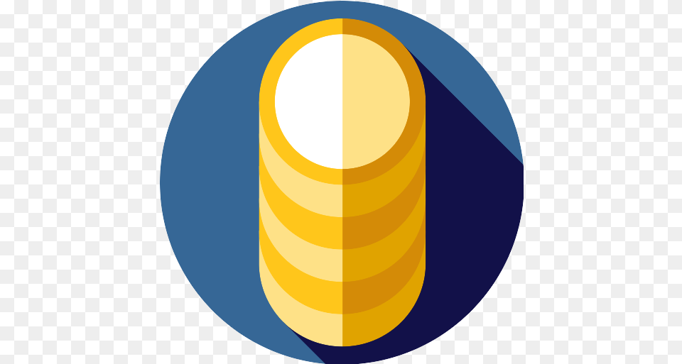 Stack Of Coins With Close Symbol Vector Svg Icon 2 Coinstack In A Circle Icon, Gold, Sphere Png