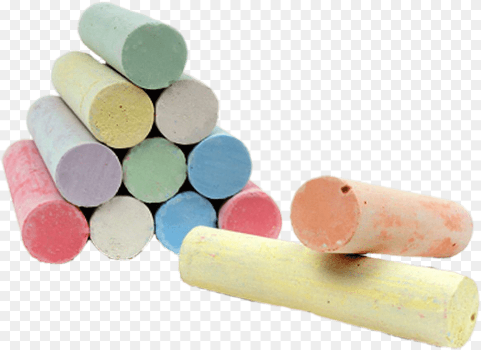 Stack Of Coloured Chalk Sticks Sidewalk Chalk Chalk Clipart, Dynamite, Weapon Png
