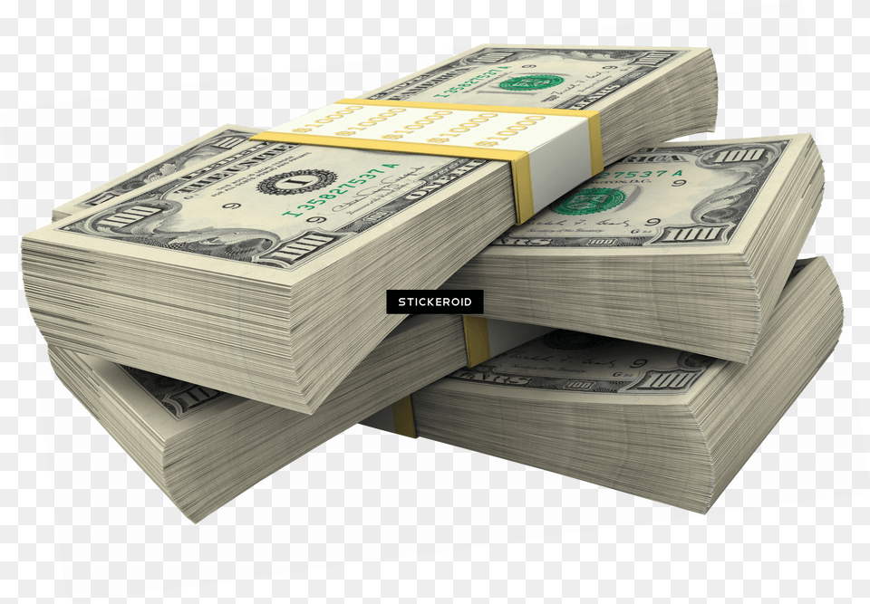 Stack Of Dollar Bills Money 100 Dollar Bill Stack, Cliff, Nature, Outdoors, Rock Free Png Download