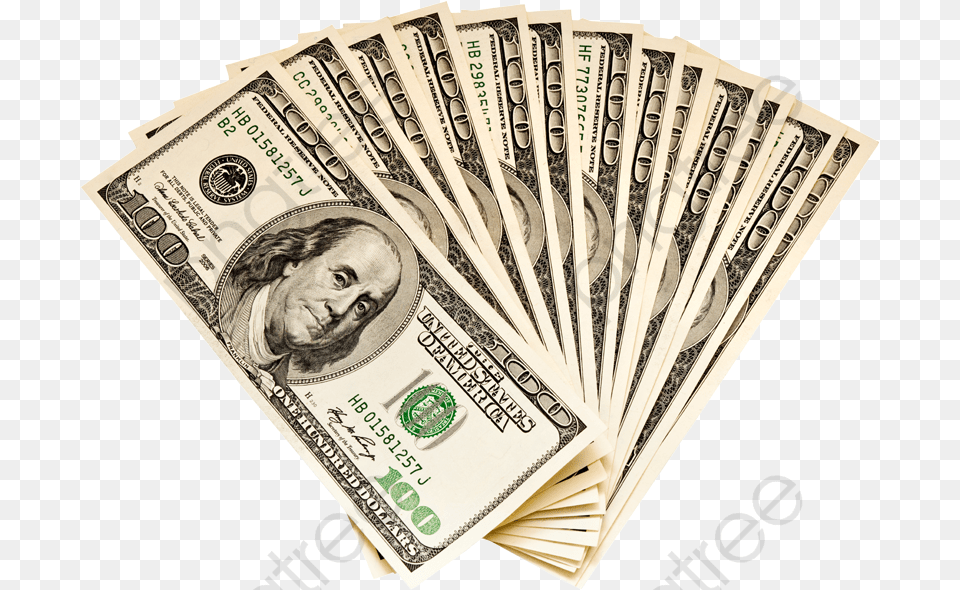 Stack Of Dollar Money 100 Dollar Bill, Adult, Male, Man, Person Png
