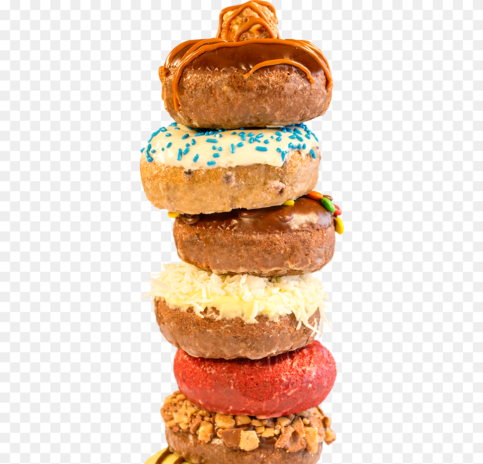 Stack Of Donuts, Burger, Food, Sweets, Cream Png