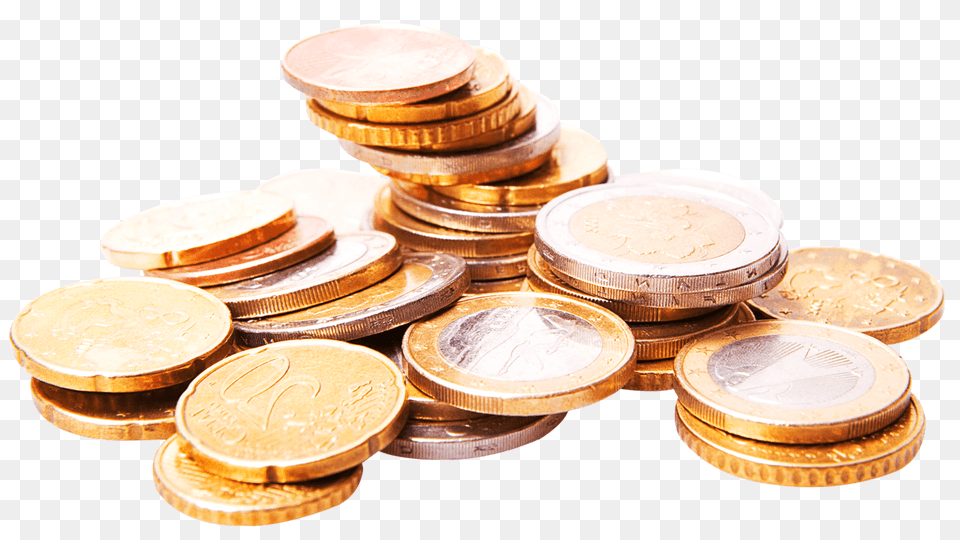 Stack Of Euro Coins, Coin, Money Free Png Download