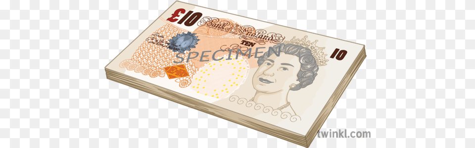 Stack Of Ten Pound Notes In A Pile Money Bank General Secondary Banknote, Book, Publication, Face, Head Free Transparent Png