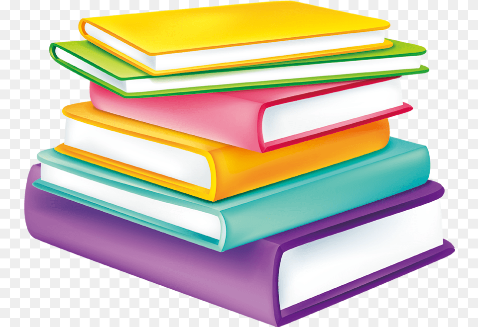 Stacked Color Together Cartoon Watercolor Book Books Transparent Background Books Clipart, Publication, File Png Image