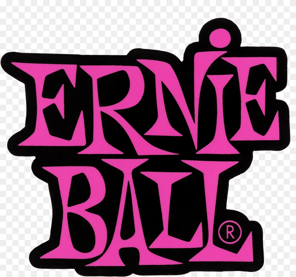 Stacked Pink Ernie Ball Logo Sticker Ernie Ball, Art, Purple, Text, Symbol Png