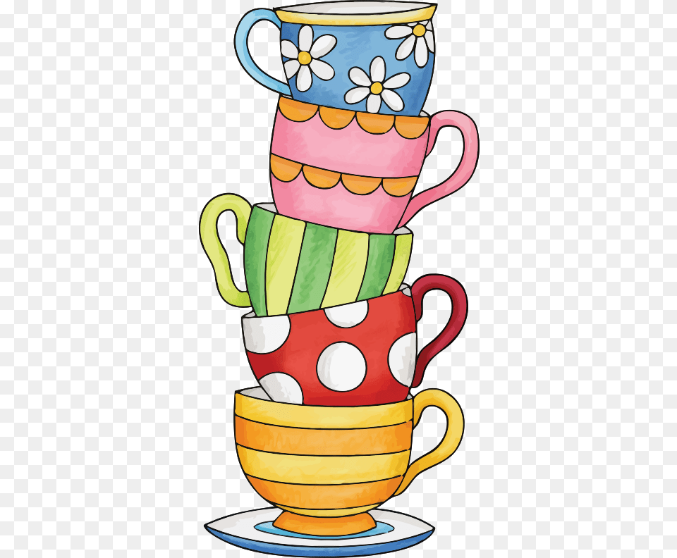 Stacked Tea Cup Clip Art, Saucer, Pottery, Tape, Beverage Png