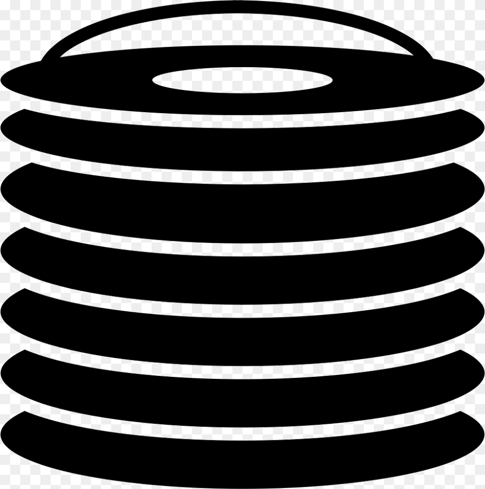 Stacked Vinyl Records Icon, Spiral, Coil Png Image