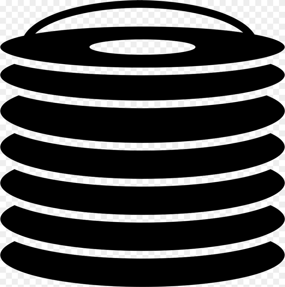 Stacked Vinyl Records Vinyl Records Stack Icon, Spiral, Coil Free Png