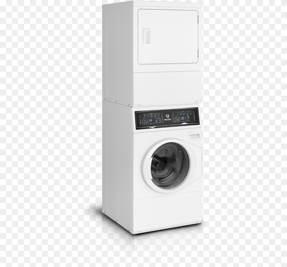 Stacked Washerdryers Speed Queen White Stacked Washer Dryer, Appliance, Device, Electrical Device Png Image