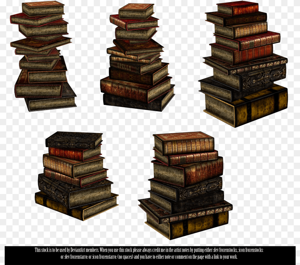 Stacks Of Books Renders Ii By Frozenstocks Lumber, Book, Indoors, Library, Publication Free Transparent Png