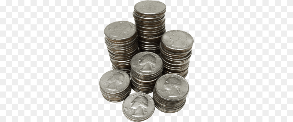 Stacks Of Coins, Coin, Money, Nickel Free Png