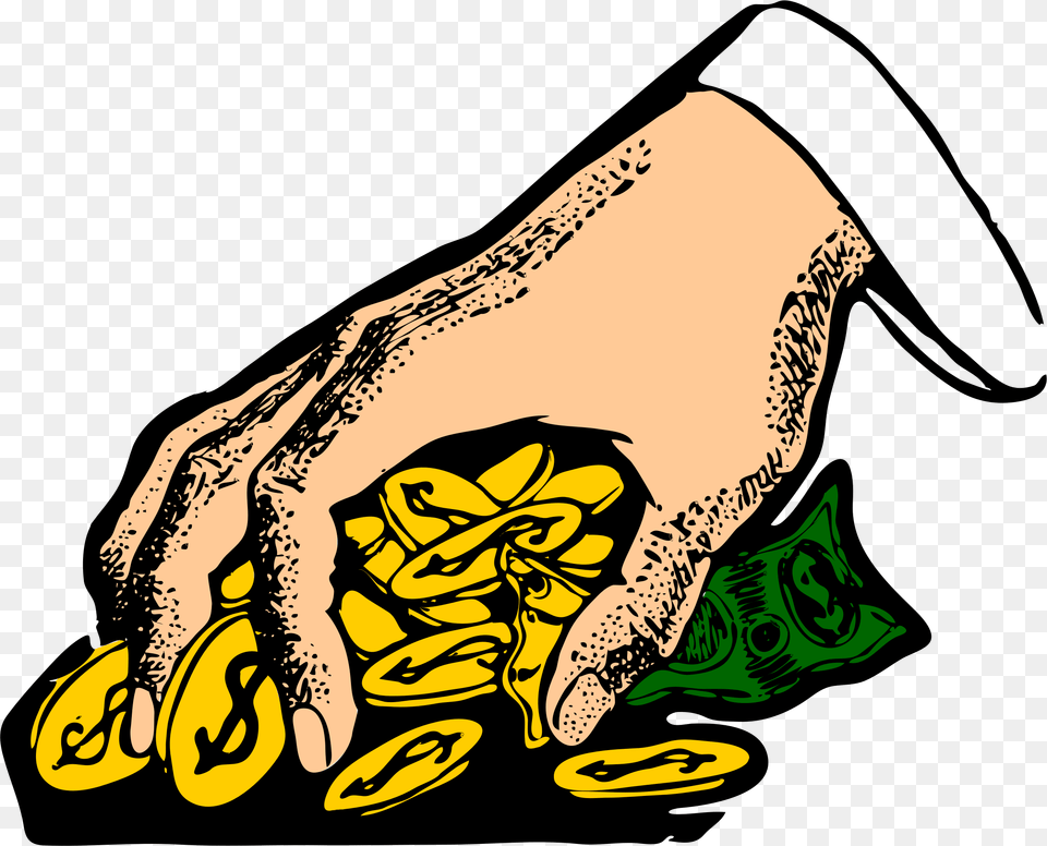 Stacks Of Money Money In Hand Clipart, Body Part, Person, Finger, Adult Png Image