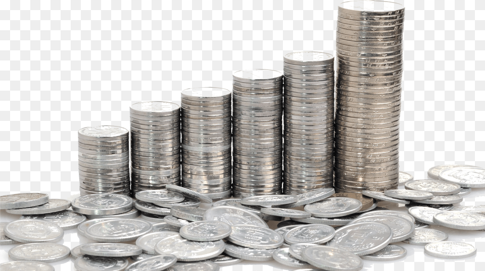 Stacks Of Silver Coins Free Png