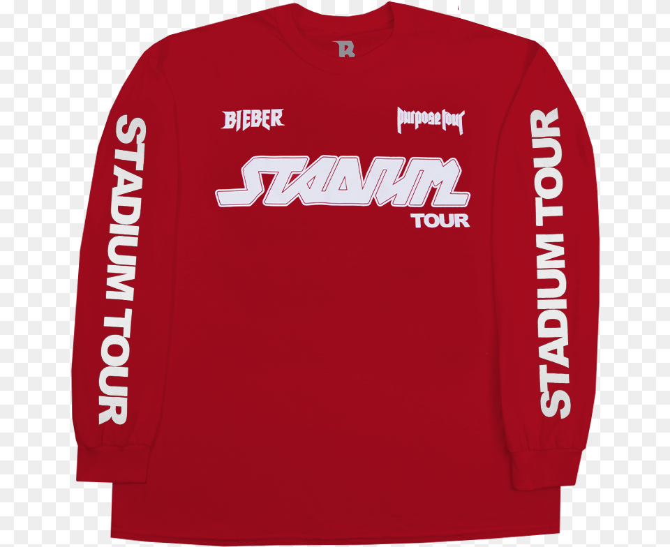 Stadium Long Sleeve T Shirt Justin Bieber Merch Forever, Clothing, Long Sleeve, Knitwear, Sweater Free Transparent Png