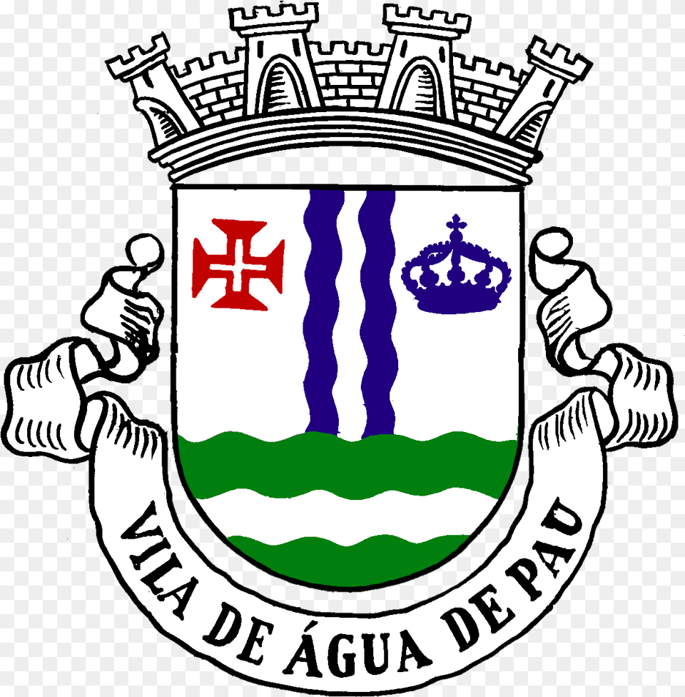 Stadtwappen Agua De Pau Crest, Emblem, Symbol, Logo, Baby Free Png