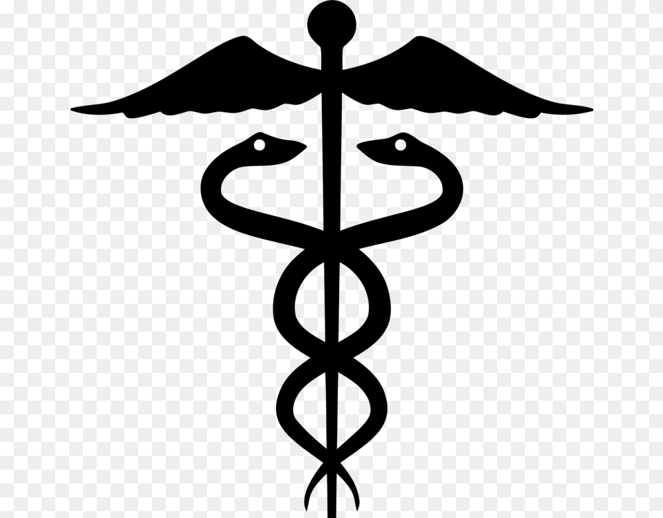 Staff Of Hermes Caduceus As A Symbol Of Medicine Apollo Rod, Gray Free Transparent Png