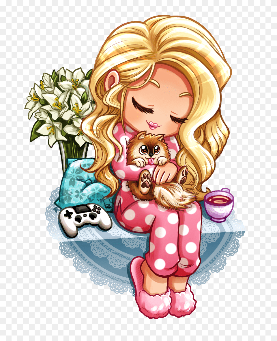 Staff Of Illustration Join The Pajama Party Follow Tracydoll, Publication, Book, Comics, Plant Png Image