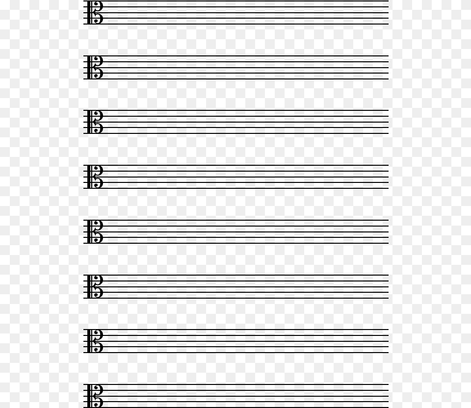 Staff Paper Treble Music Composition Sheet, Gray Free Transparent Png