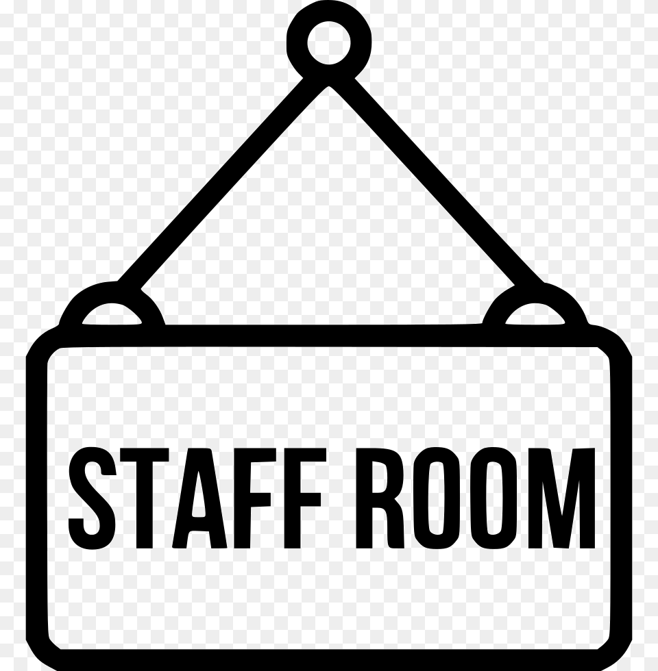 Staff Room Board School Nameplate Plate Study Icon Triangle, Symbol, Sign, Lawn Mower Free Transparent Png