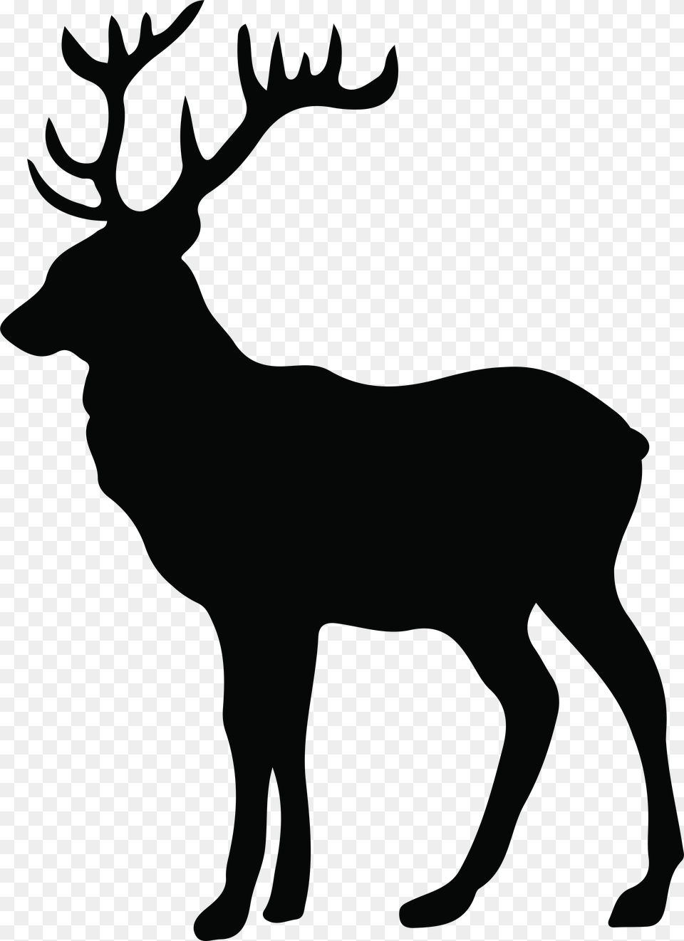 Stag Silhouette Clip Art Stag Silhouette, Animal, Deer, Elk, Mammal Png Image
