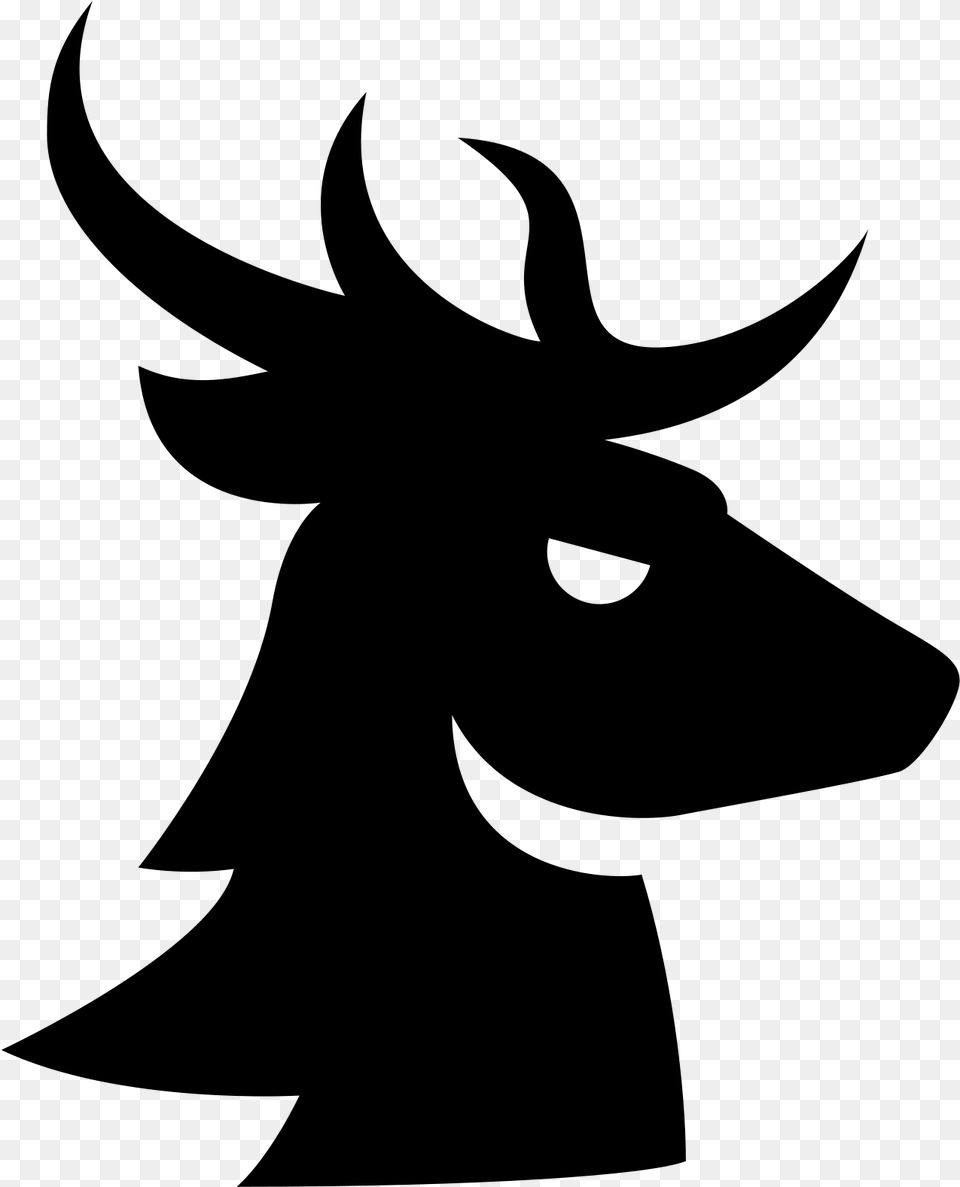 Stag Vector Horns Clipart Download Stag Icons, Gray Free Transparent Png