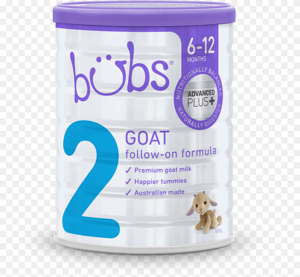 Stage 2 Goat Milk Formula For Babies Bubs Australia Bubs Advanced Plus Goat Milk, Can, Tin Free Transparent Png