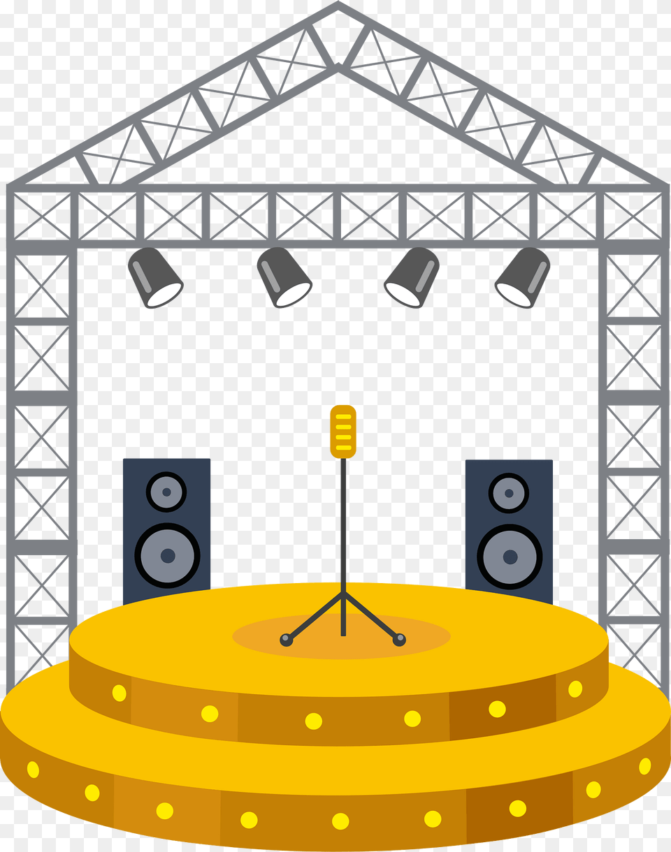 Stage Clipart, Lighting, Arch, Architecture, Electronics Png Image