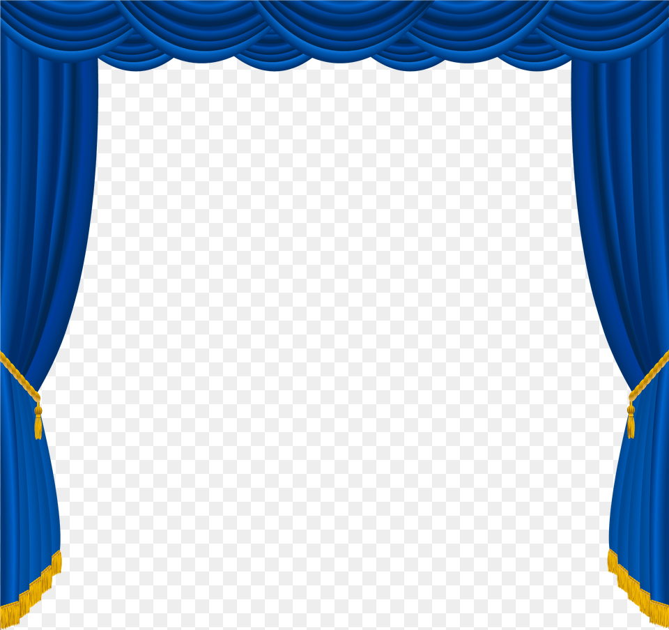 Stage Clipart Blue Curtain Blue Curtains, Indoors, Theater Free Png