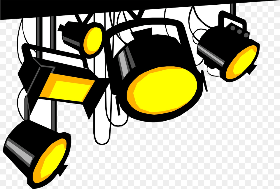 Stage Lights Cliparts Clip Art On Transparent Spotlight Clipart, Grass, Lawn, Lighting, Plant Png Image
