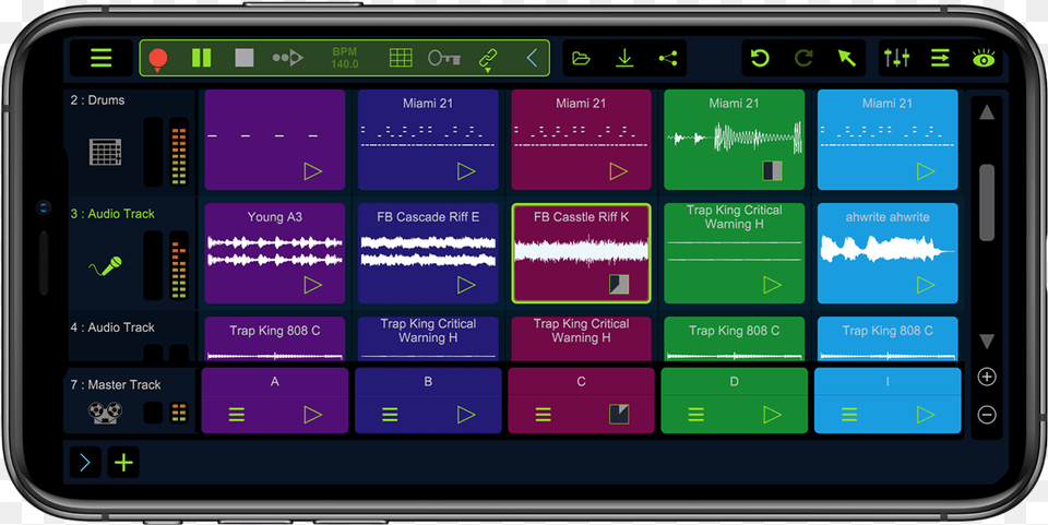 Stagelight 4 Ios App Iphone Loopbuilder Iphone, Electronics, Mobile Phone, Phone, Computer Hardware Free Png Download
