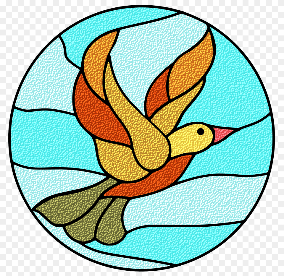Stain Glass Bird In The Sky Clipart, Art Free Png