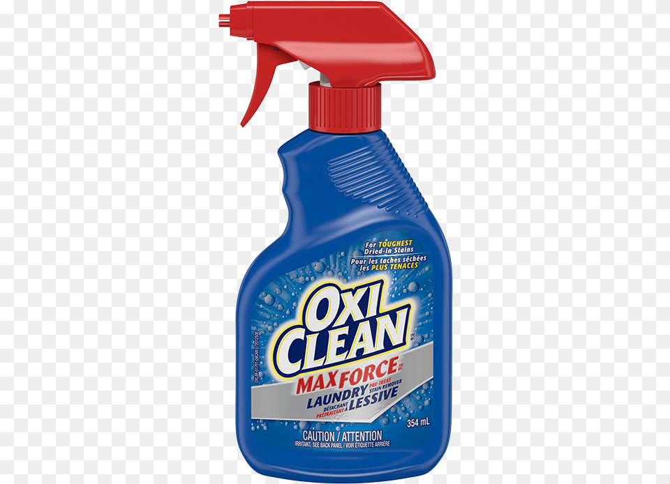 Stain Removers Oxiclean Pretreat Max Force, Cleaning, Person, Tin, Bottle Png Image