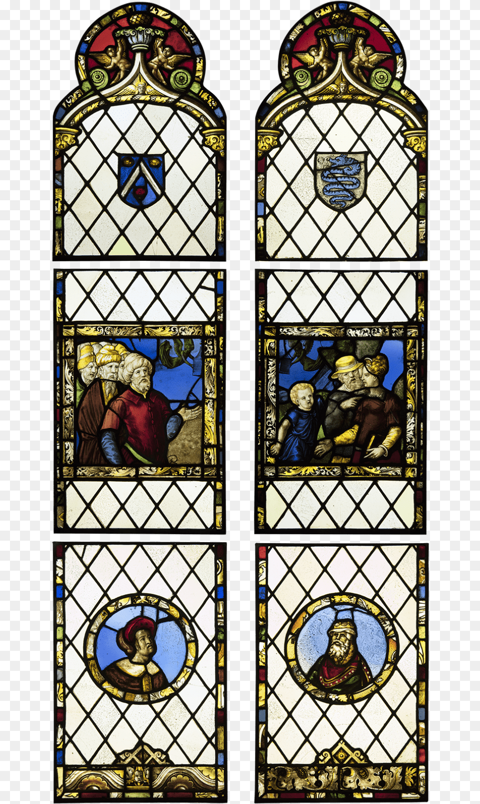 Stained Glass, Art, Adult, Male, Man Png